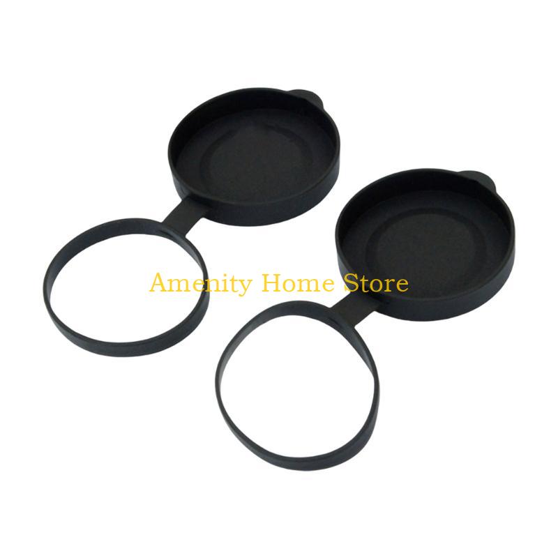 F26C Silicone Binoculars Telescope Dust Covers for 42 45mm / 62 65mm Telescope Lens Cover, Home Decoration Craft