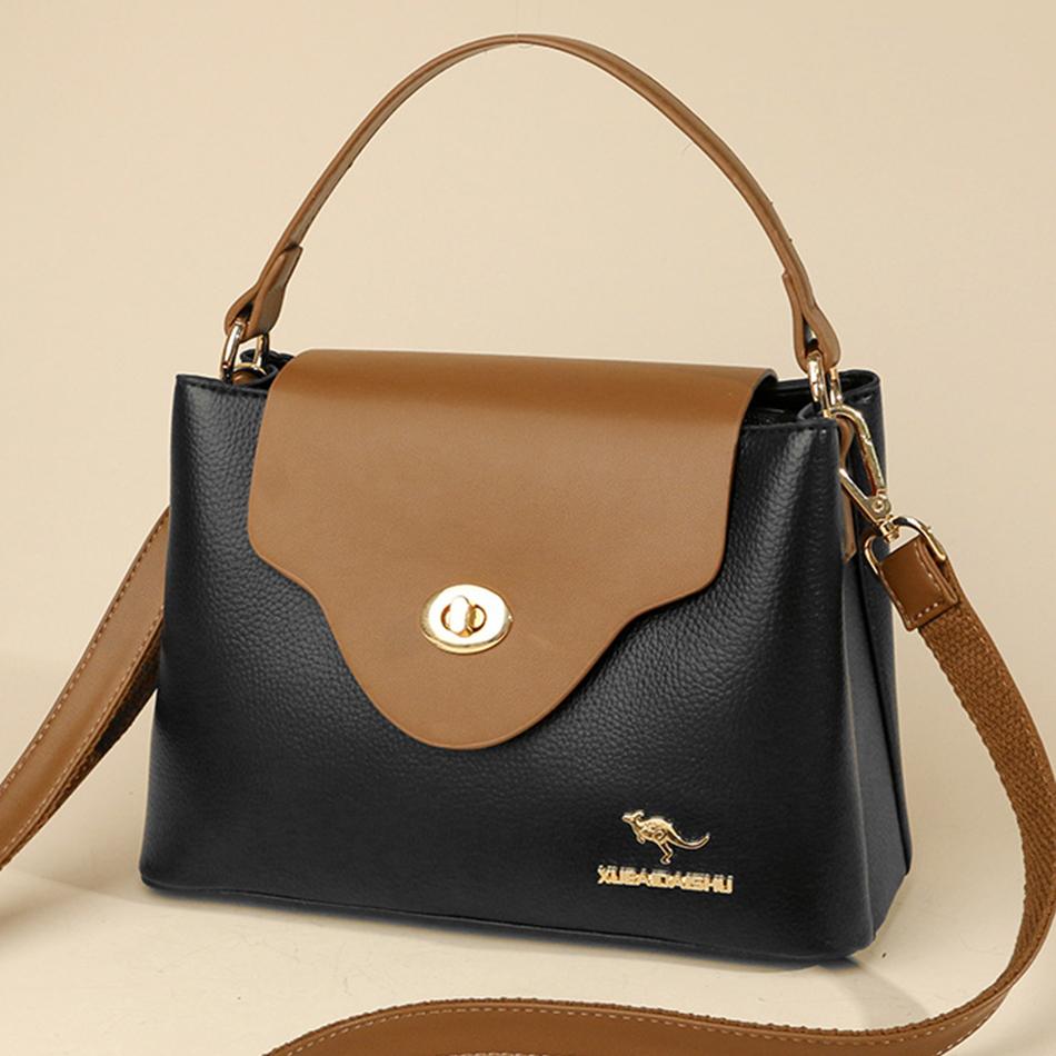 Cheap 3 Layers High Quality Leather Purse And Handbags Luxury Designer Crossbody Tote Bags