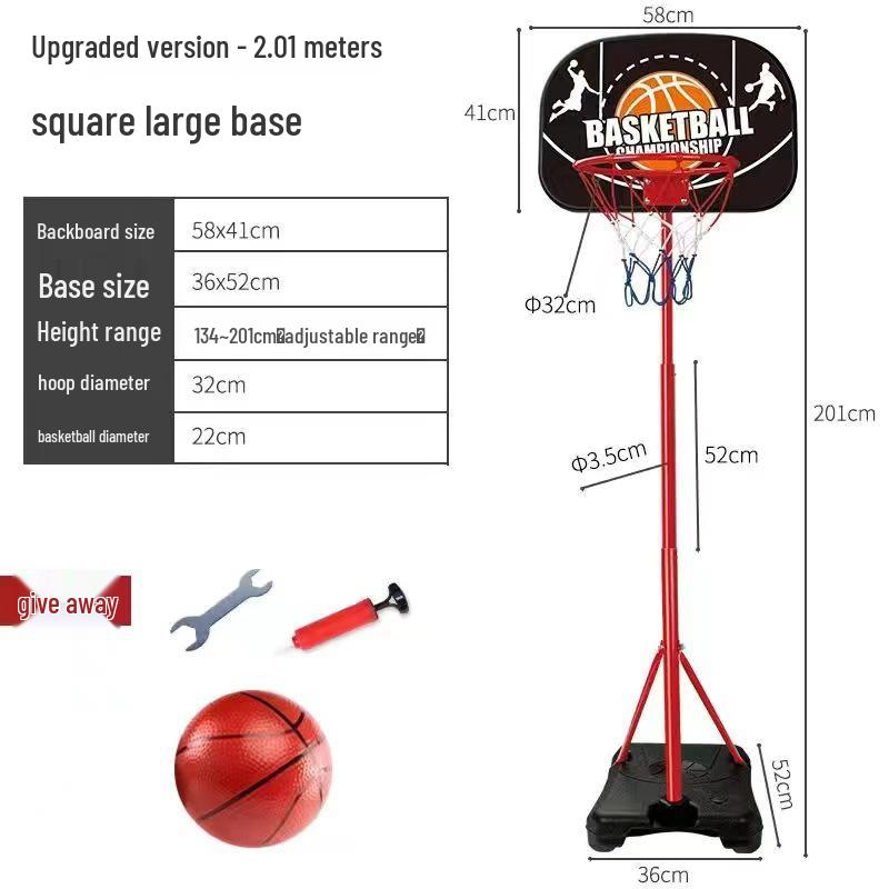 Adjustable Indoor Basketball Hoop with 6 Balls for Kids Ages 3-9
