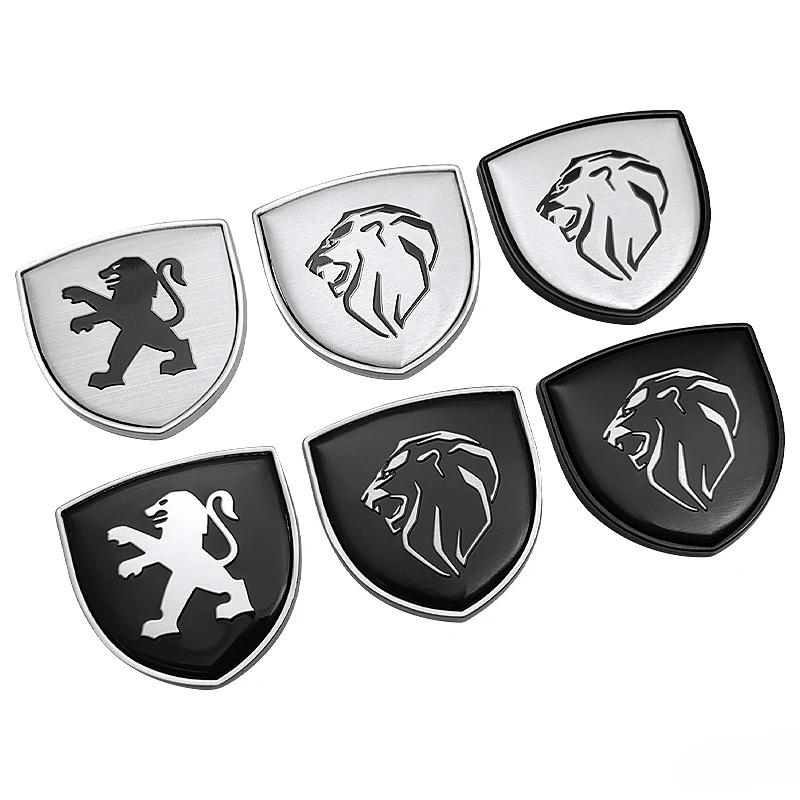 For Peugeot Alloy Shield Lion Car Emblem Window Sticker Rear Trunk Badge for 306 307 308 407 508 206 207 301 2008 3008 4008 5008