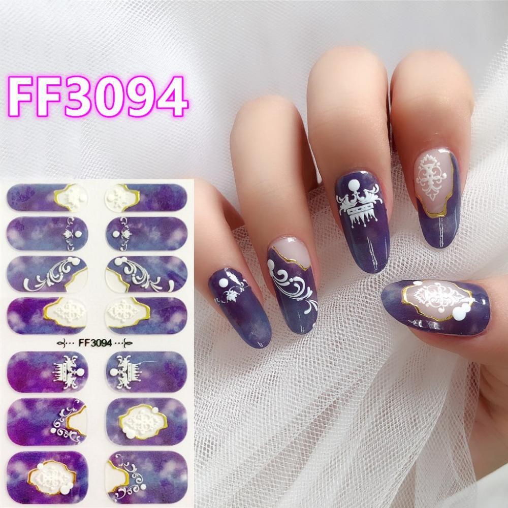 Three-dimensional Waterproof No-bake Nail Polish Film Full Sticker Spring and Summer Nail Film Paper Nail Film Paper