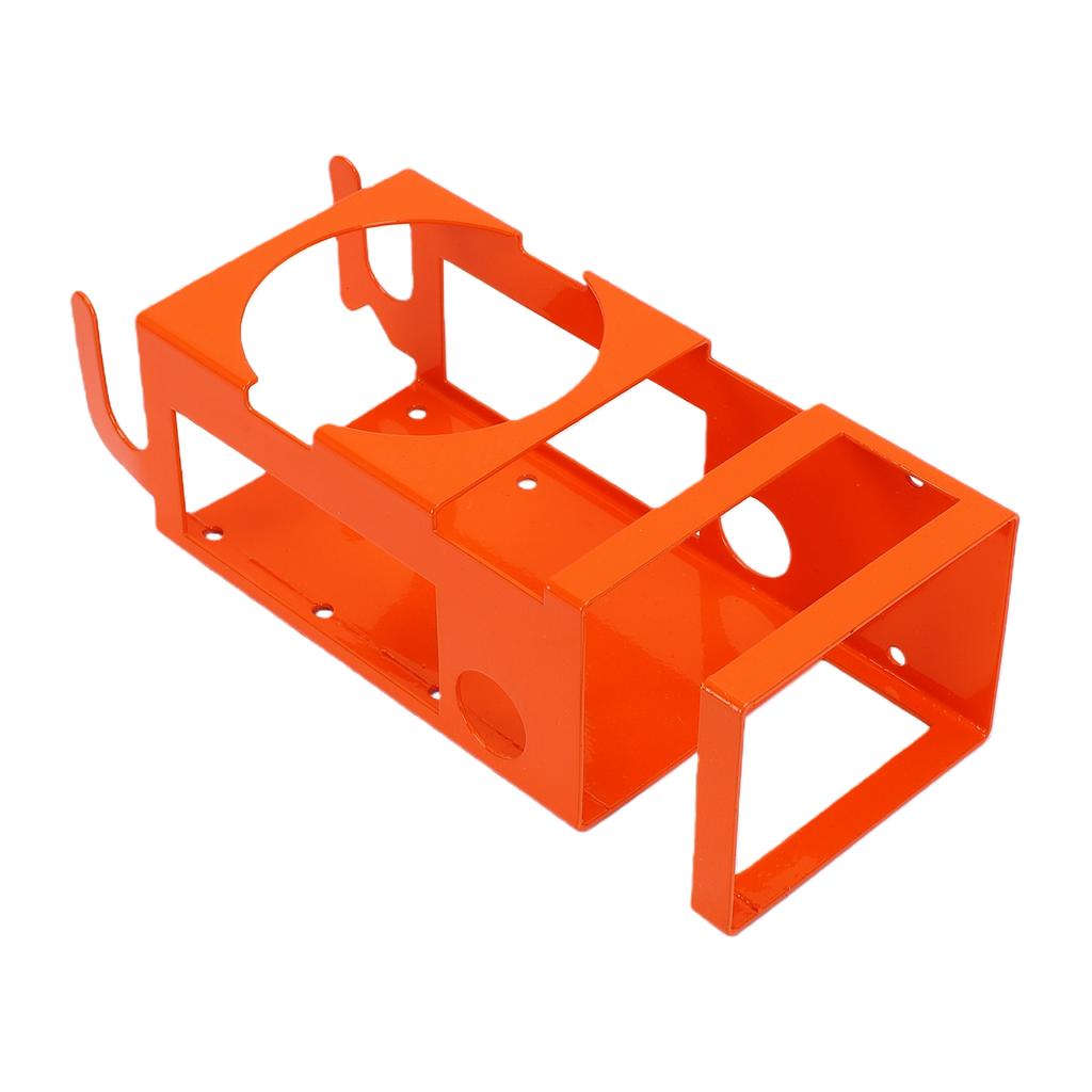 Orange Mug Drink Holder Wall Mounted Mug Cup Holder Multifunctional Metal Storage Bracket for Garage Workshop