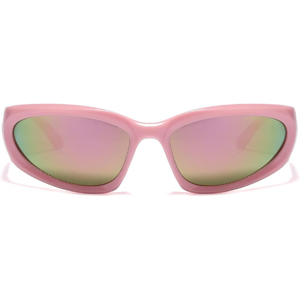 LASPOR Wrap Around Sport Sunglasses for Women Men Sport Shades Glasses Y2K Sunglasses