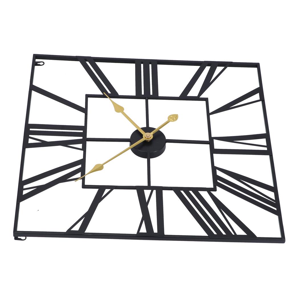 Wall Clock Iron Paint Art Roman Numeral Modern Fashionable Silent Large Wall Clock for Living Room