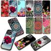 for Samsung Galaxy A55 A54 A25 A36 A17 A26 A35 A33 A34 A37 S20 S21 FE S10 Plus Case Floral Paisley Mandala Flower Texture Rose