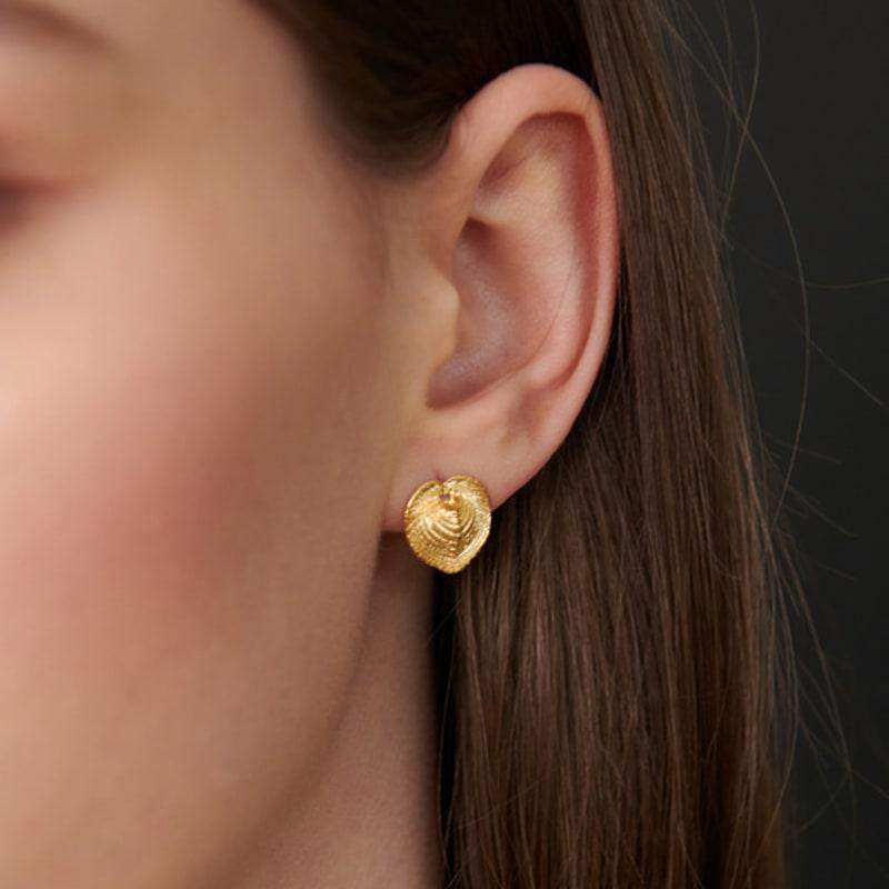 cotoit Heart Shell Earrings M(12mm)