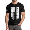 Menns moteriktige avslappede Independence Day trykte t-skjorte med rund hals og korte ermer