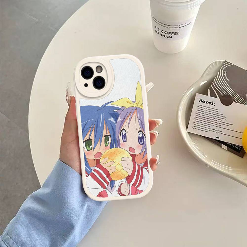 K-Konata Izumi Lucky S-Star Phone Case For IPhone 11 12 13 14 15 16 Pro Max Plus Leather Cover