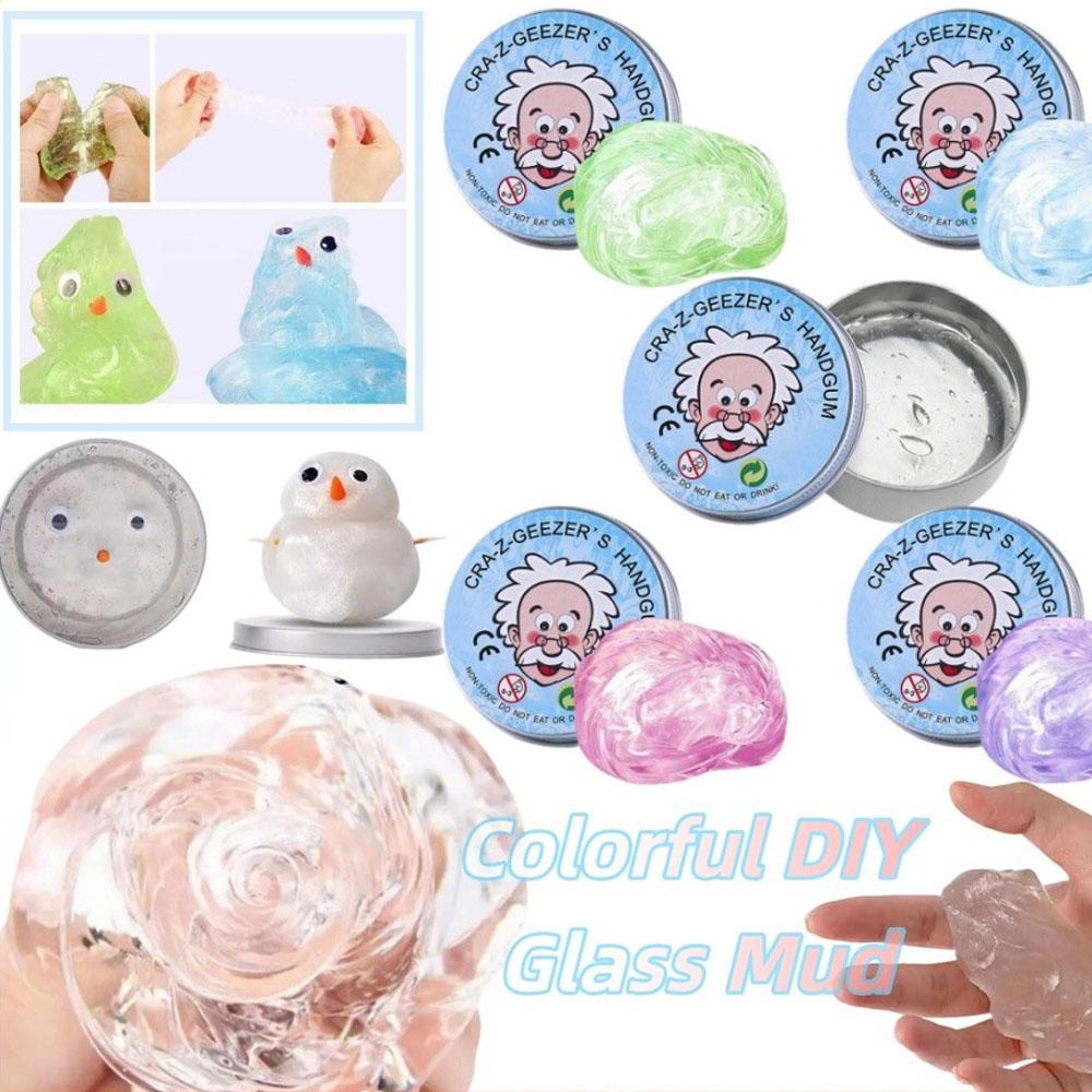 Colorful Non-Newtonian Liquid Glass Mud Children Stress Relief Toy DIY Handmade Clear Elastic Compound Non Toxic Creative Crafts Crystal Mud