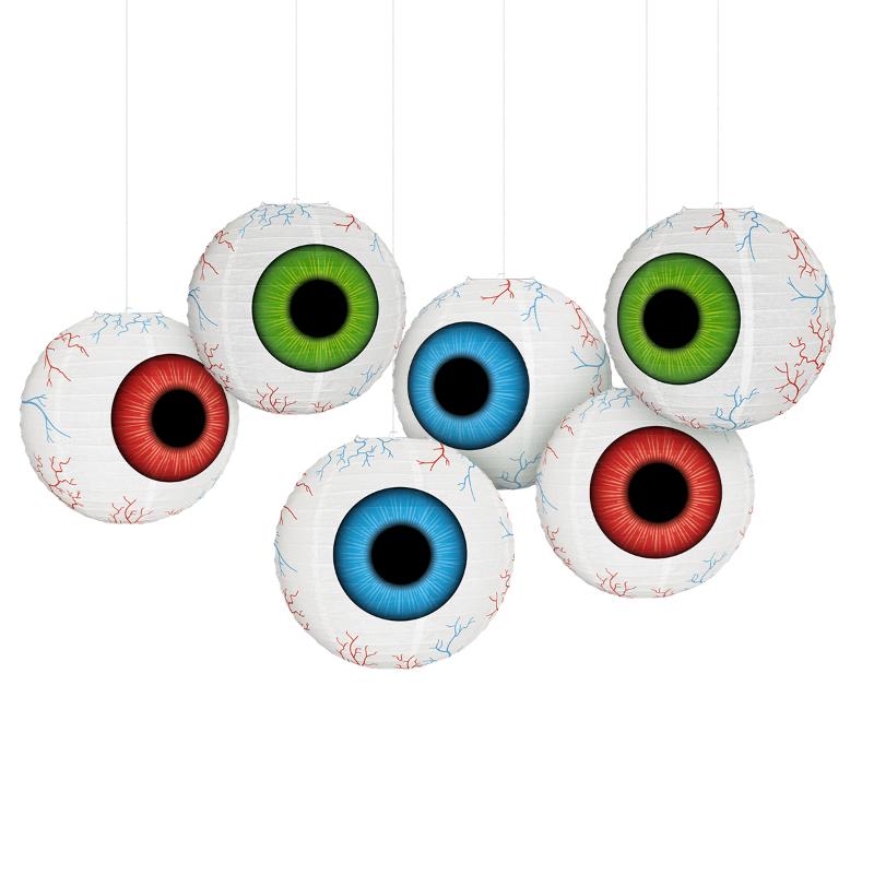 Halloween Augapfel Laterne Dekoration Themenparty Papierlaterne Raumdeko Hängeornament Festlicher Feiertag Heimparty Zubehör