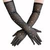 Transparent Long Gloves Mesh Bride Wedding Gloves Fashion Sun Protection Mittens  Women