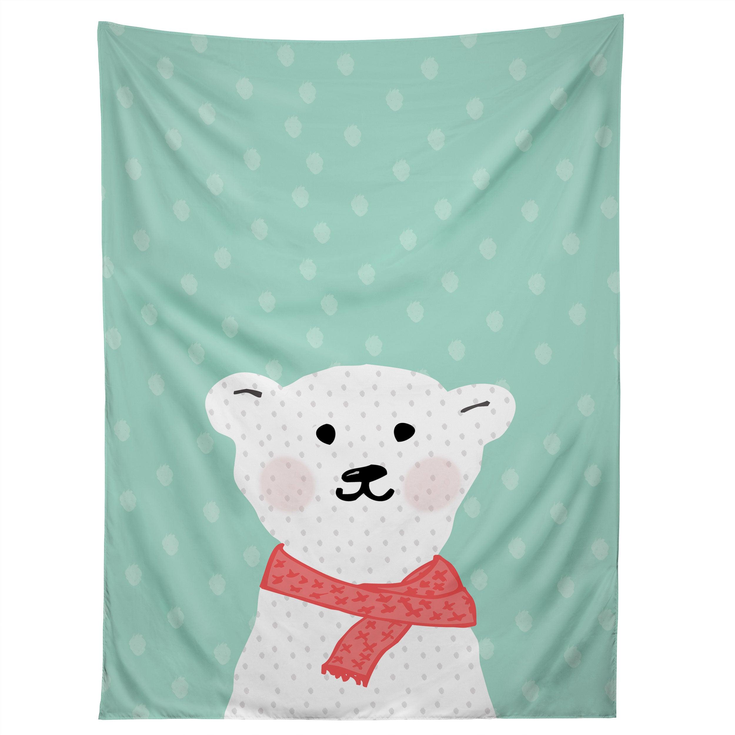 COZY POLAR BEAR tapestry 75x100