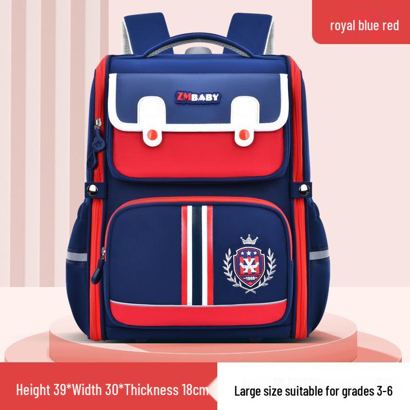 Sesame Baby Boys' Primary School Backpack for Grades 1-6 - One-piece Design