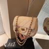 High-end Fashion Bag Women's New Diamond Chain Small Square Bag Versatile Shoulder Messenger Bag