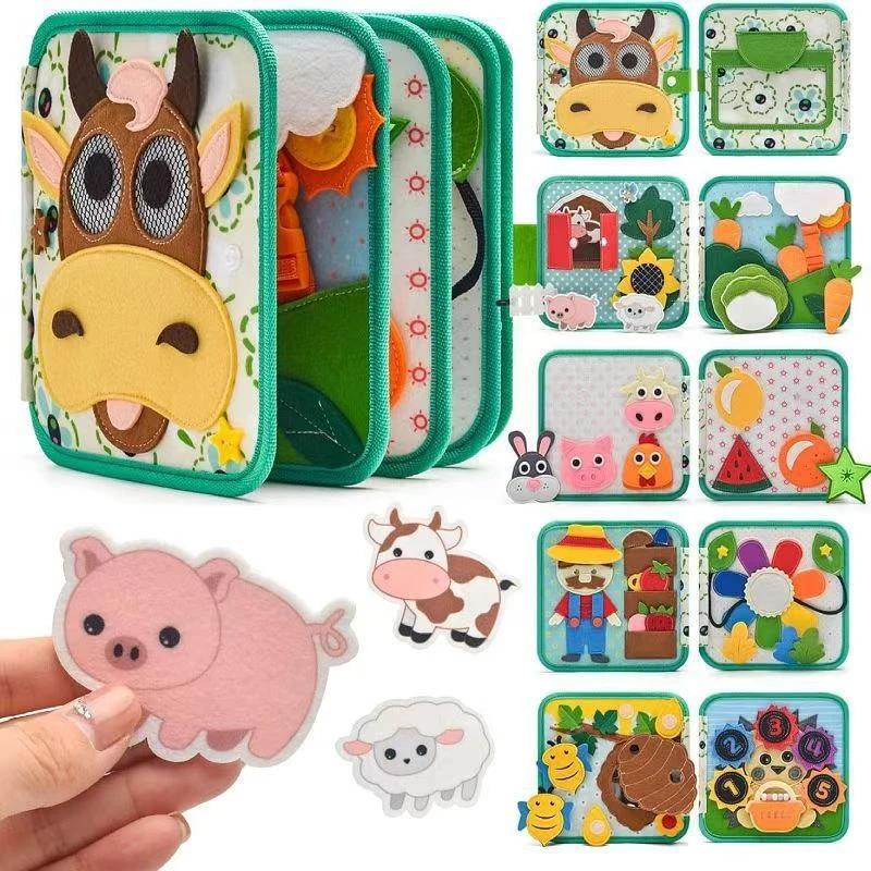 Non-Toxic Baby Toy Soft 3D Cloth Book First Book Montessori Kojence Časn Barva Kognitivní Vzdělvací Hračky Učení Zkladní Životní D