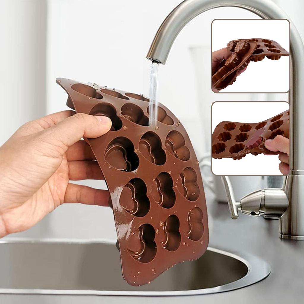 CooTooLa® 8-Piece Silicone Pastry Brush & Dropper Set – Reusable Brown Baking Tools for Chocolate/Cake/Ice Molds