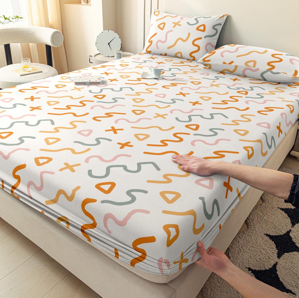 3 Piece Set, Single Bed Head + Two Pillow Cases (No Core) Suitable For All Seasons, Dust-Proof Bedspread Bedding