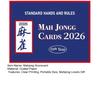 Karta skóre Mahjong Oficiální standardní kombinace a pravidla Mahjong League Papírová karta skóre Mahjong Instrukční karta Mahjong