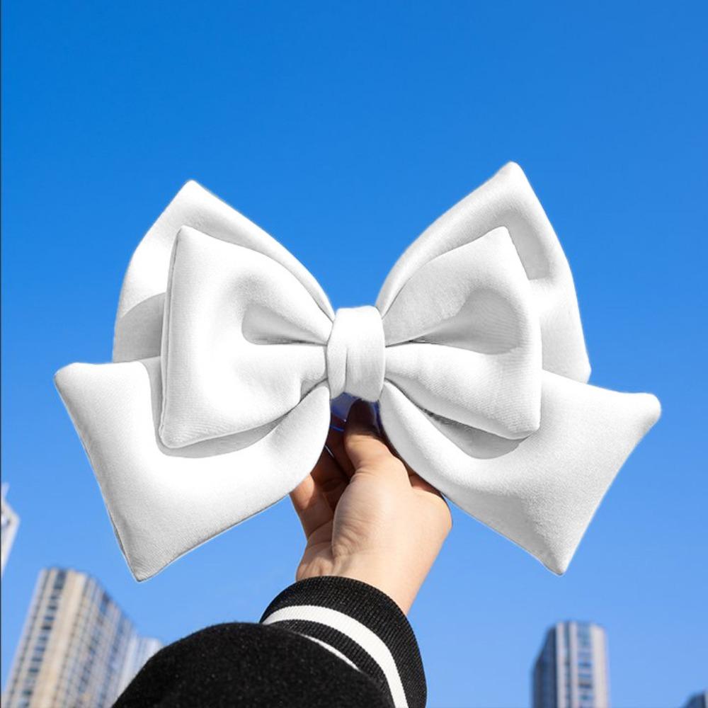 Cloth Cloth Satin Ribbon Bow 12 Colors Helmet Headwear Helmet Bowknot Electric Vehicle Decoration