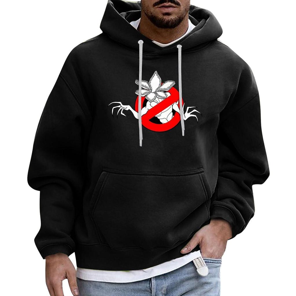 Herren Sport Freizeit Langarm Kapuzenpullover mit Tasche