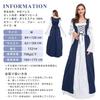Choni Choice Medieval Dress, Aristocratic, Renaissance, Gothic Style, Maid, Retro Silhouette, Long Sleeves, Long Dress, Plus Sizes, Women's and Adult
