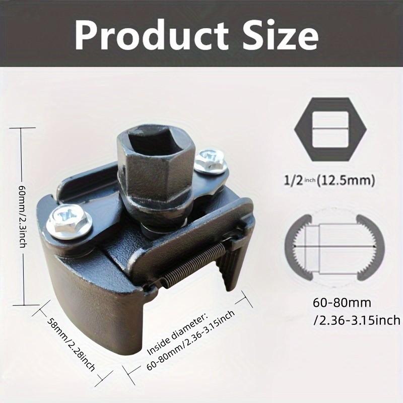 1pc Adjustable Oil Filter Wrench - 2-Prong, Forward/Reverse, Automotive Servicing, Durable Steel