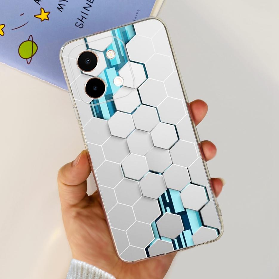 For Vivo Y28 4G Case V2352 Cute Cat Panda Painted Cover Soft Silicone Phone Case For Vivo Y28 Y 28 VivoY28 4G Funda 6.68'' Coque