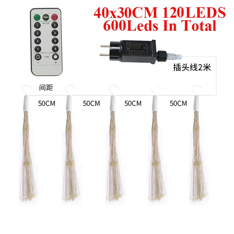 

Thrisdar 10 в 1 подвесной фейерверк Starburst, уличный рождественский мерцающий одуванчик, гирлянда для праздничного декора патио Multicolor