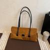 Vintage college style tote bag simple shoulder armpit bag ins premium sense niche locomotive bag