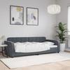 VidaXL Daybed, Sofa Bed with Backrest and Armrests, Guest Bed, Bedroom Living Room Furniture, Modern, Dark Grey 354059