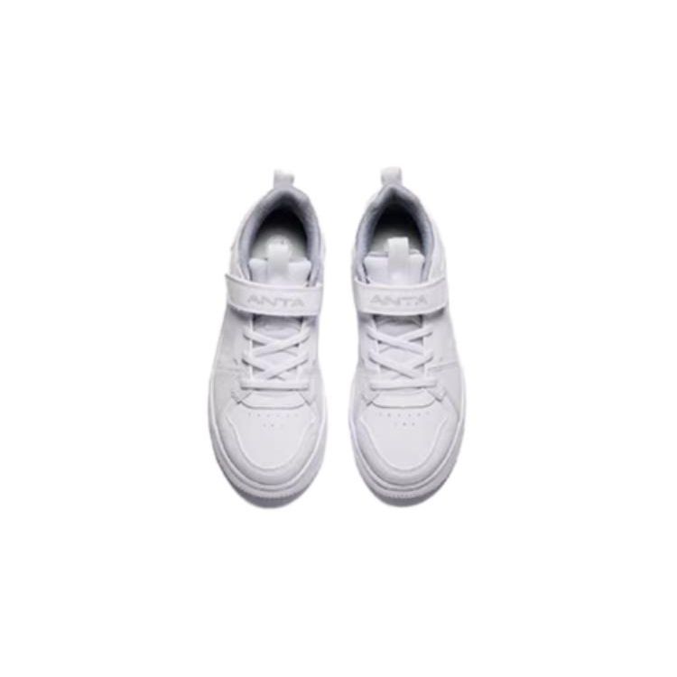 Anta Kids Shock Absorbing Wear Resistant Low Top Kids Skate Shoes Kids Skate Shoes White A312418008-4