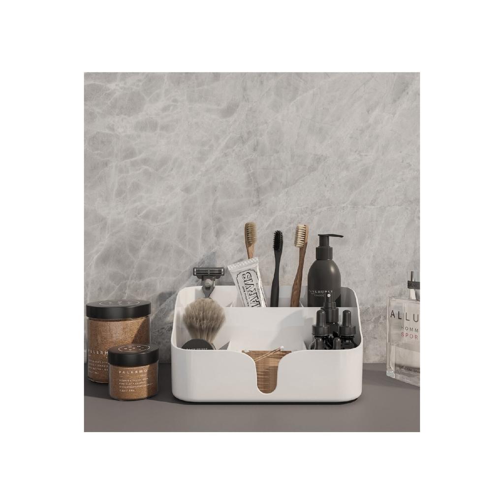 Makeup And Cosmetics Organizer Box Organizer White