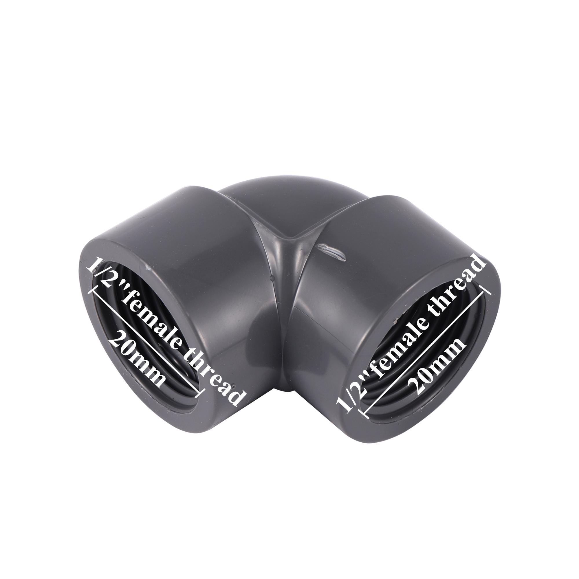 

PVC Connector 1/2 3/4 Female Thread Elbow Tee Adapter Garden Irrigation Water Joint Tank Aquarium Coupling Plumbing Fitting