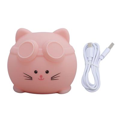 Cartoon Night Light In Smart Sleep Management Silicone USB Rechargeable 3 Adjustable Brightness Tap