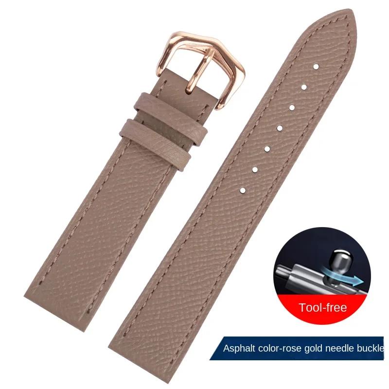 Suitable for Cartie Tank London Solo Key Dumont Watch Strap Men's Genuine Leather Women 14 16 18 20 Wrist Strap Accessories