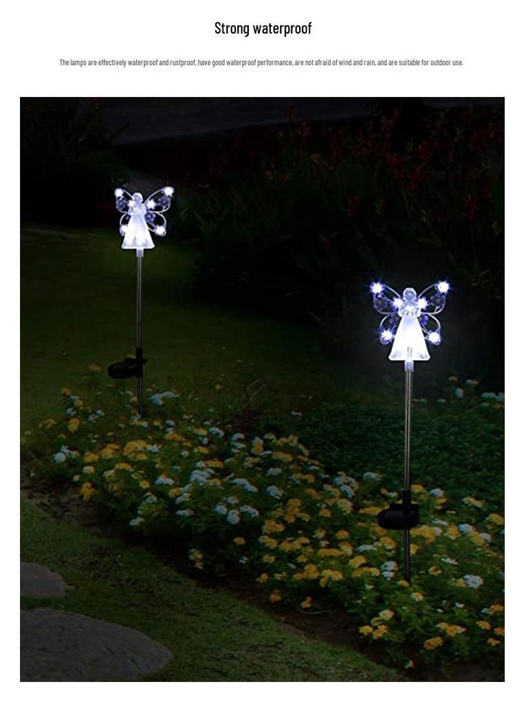 Solar Angel Wind Chime Garden Light - Outdoor LED Decoration