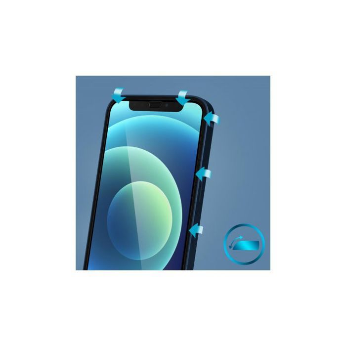 Screen Protector - Tempered Glass - iPhone 12 Mini - 0.33 Mm - Scratch-resistant - Full Black
