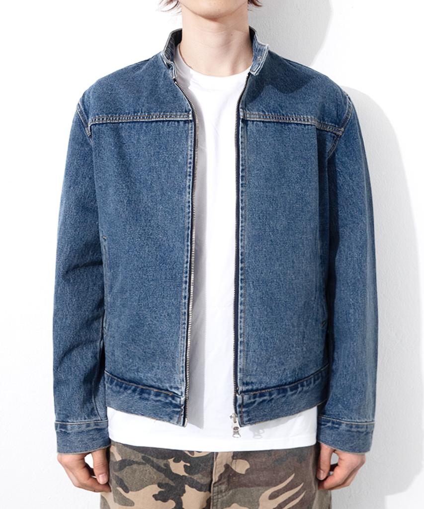 Qt8 Garments Rg Denim Moto Jacket (Blue)