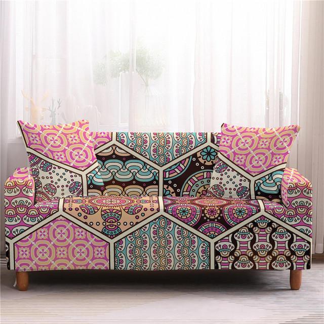 

Геометрический всеобъемлющий эластичный чехол для дивана, устойчивый к загрязнениям, съемный чехол для дивана для гостиной, моющийся домашний декор 90x140cm
