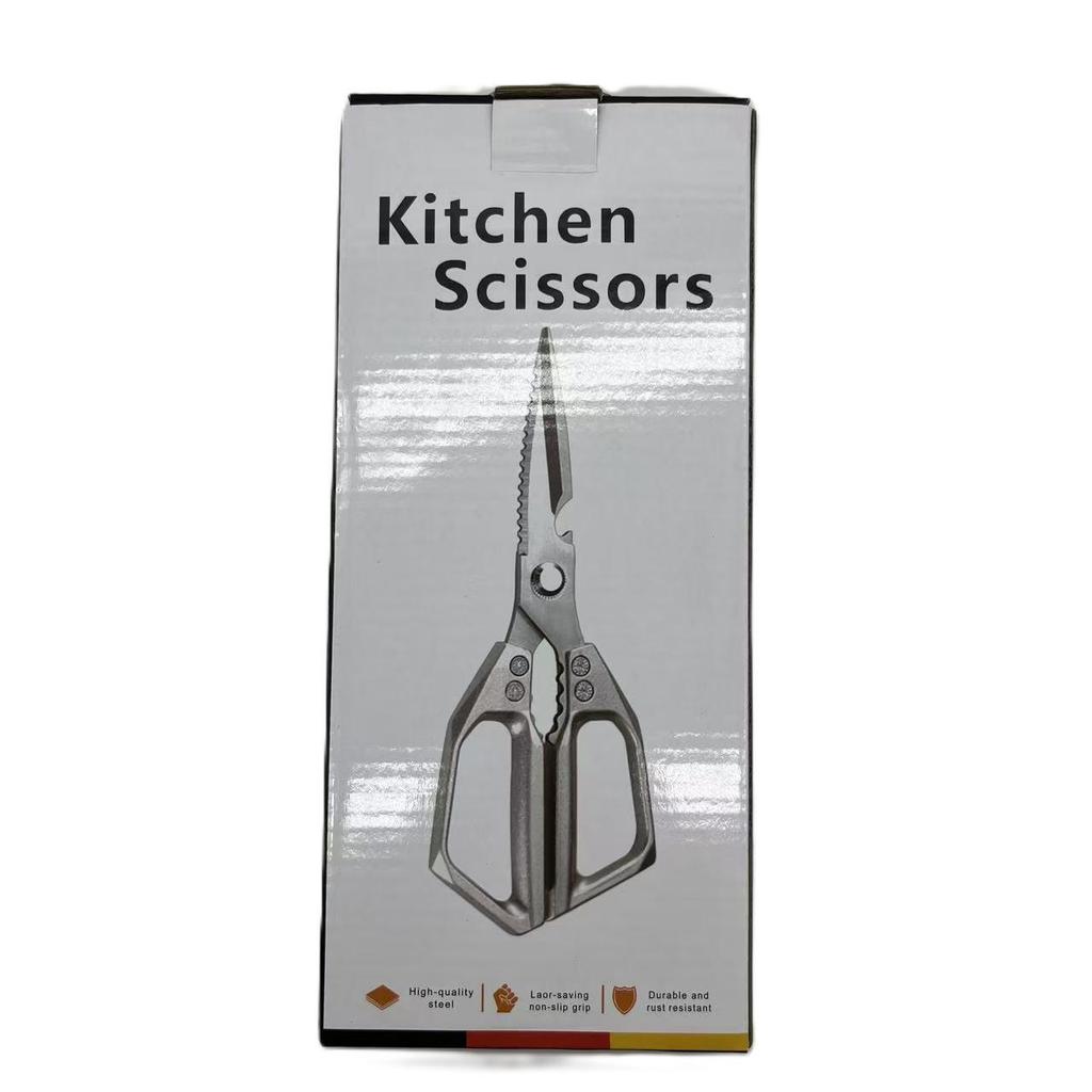 Stainless Steel Multi-purpose Kitchen Shears with Scale & Bone Scraper