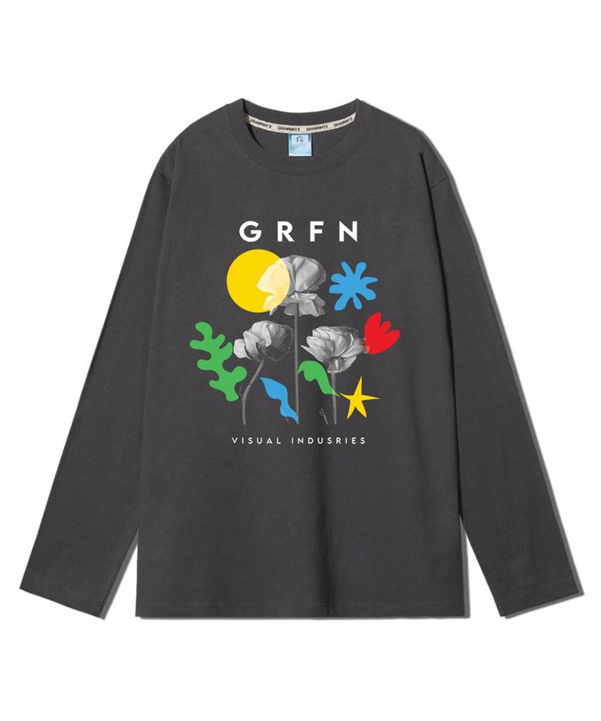 Geulaenpini Visual Graphic Regular Long Sleeve - Grey