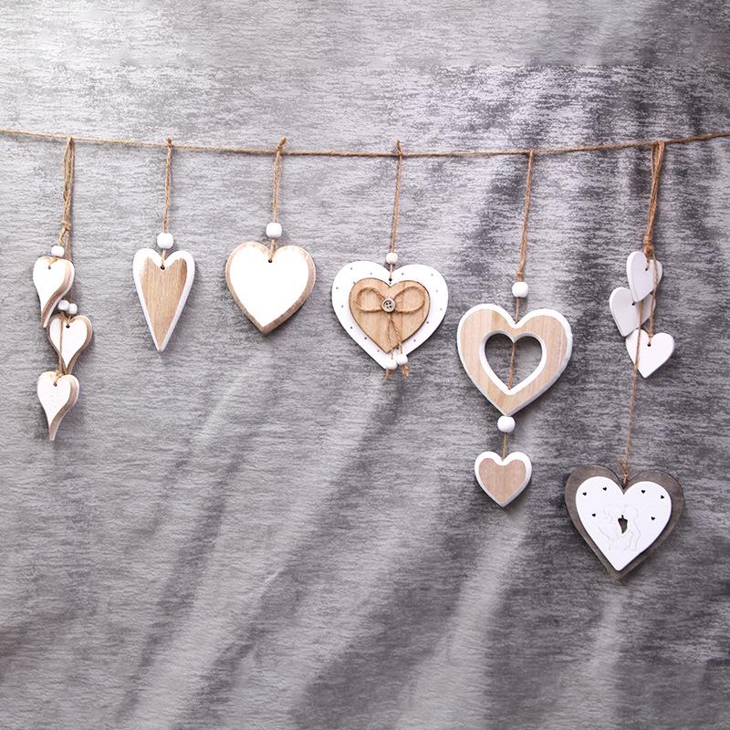 Vintage Wooden Heart Crosses: Retro Home Decor & Wedding DIY