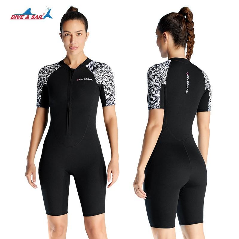 3mm Neoprene Wetsuit Men Women Short Sleeve Full Body Diving Snorkeling Surfing Swimming Jellyfish Protection