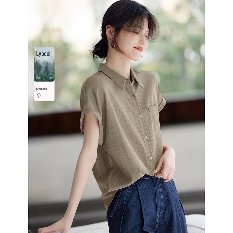 XWI Women s Tencel Lightweight Short-Sleeve Shirt S
