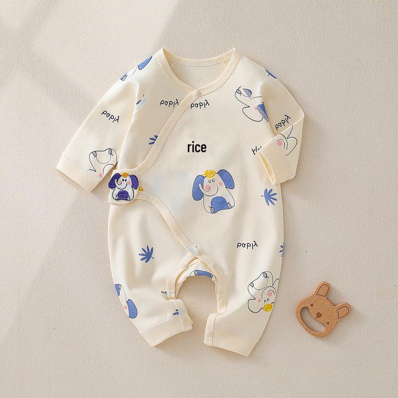 Newborn Baby Cotton Romper: A-Class Spring & Fall Pajamas, Boneless Crawling Onesie