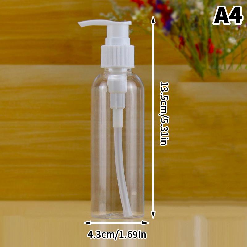 100/120/150/200/250/300ml Portable Vacuum Press Spray Bottle Refillable Shampoo Cosmetic Cream Liquid Lotion Dispenser for Trave