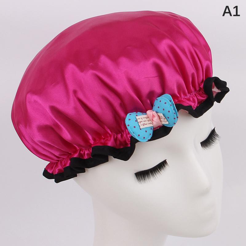 Kreslený Silný Vodotěsný Koupací Klobouk Dvouvrstvý Kryt na Vlasy do Sprchy Dětské Potřeby Koupací Čepice Koupací Čepice Klobouk Děti