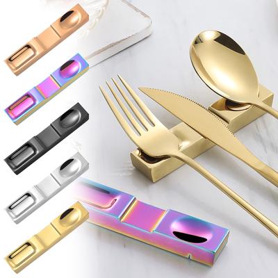Stainless Steel Chopsticks Rest Multifunctional Knife Fork Spoon Rest Holder Knife Kitchen Tool