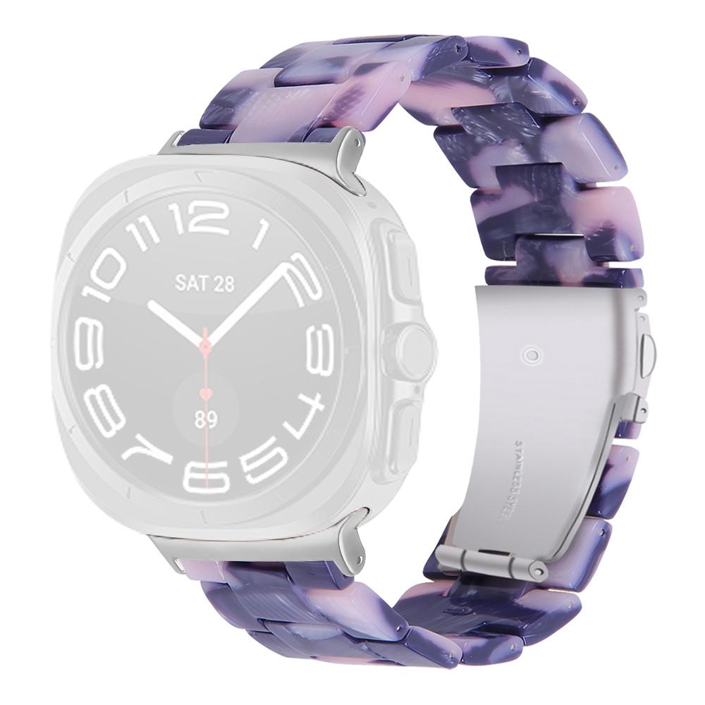 

Для Samsung Galaxy Watch Ultra (2025) Ремешок для часов 47 мм из акриловой водонепроницаемой смолы Black Pink