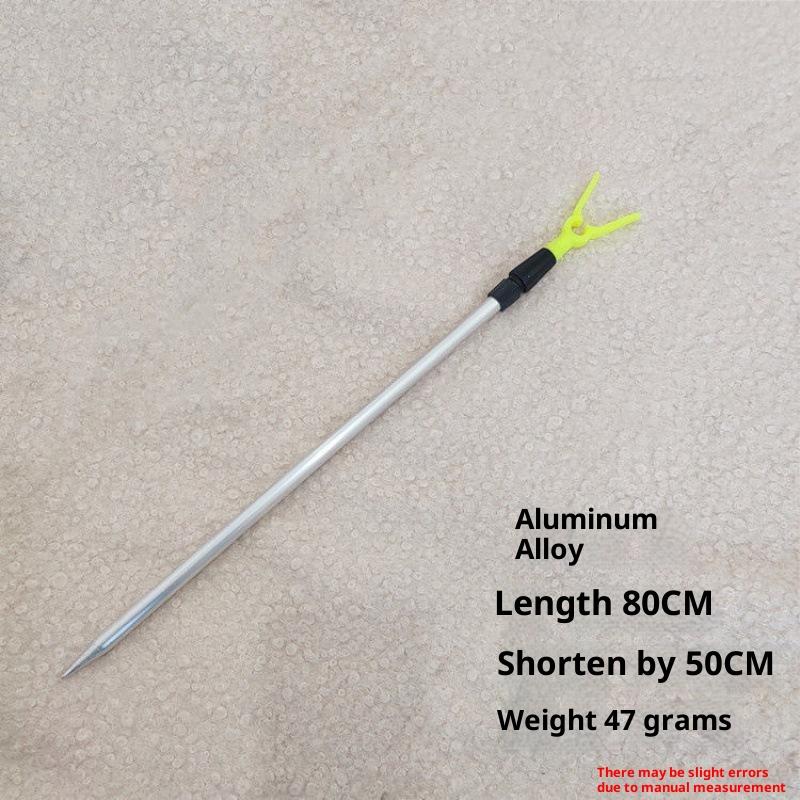 Telescopic Stainless Steel/Aluminum Alloy Fishing Rod Holder Adjustable Length Stable Ground Spike Perfect For Shore Beach